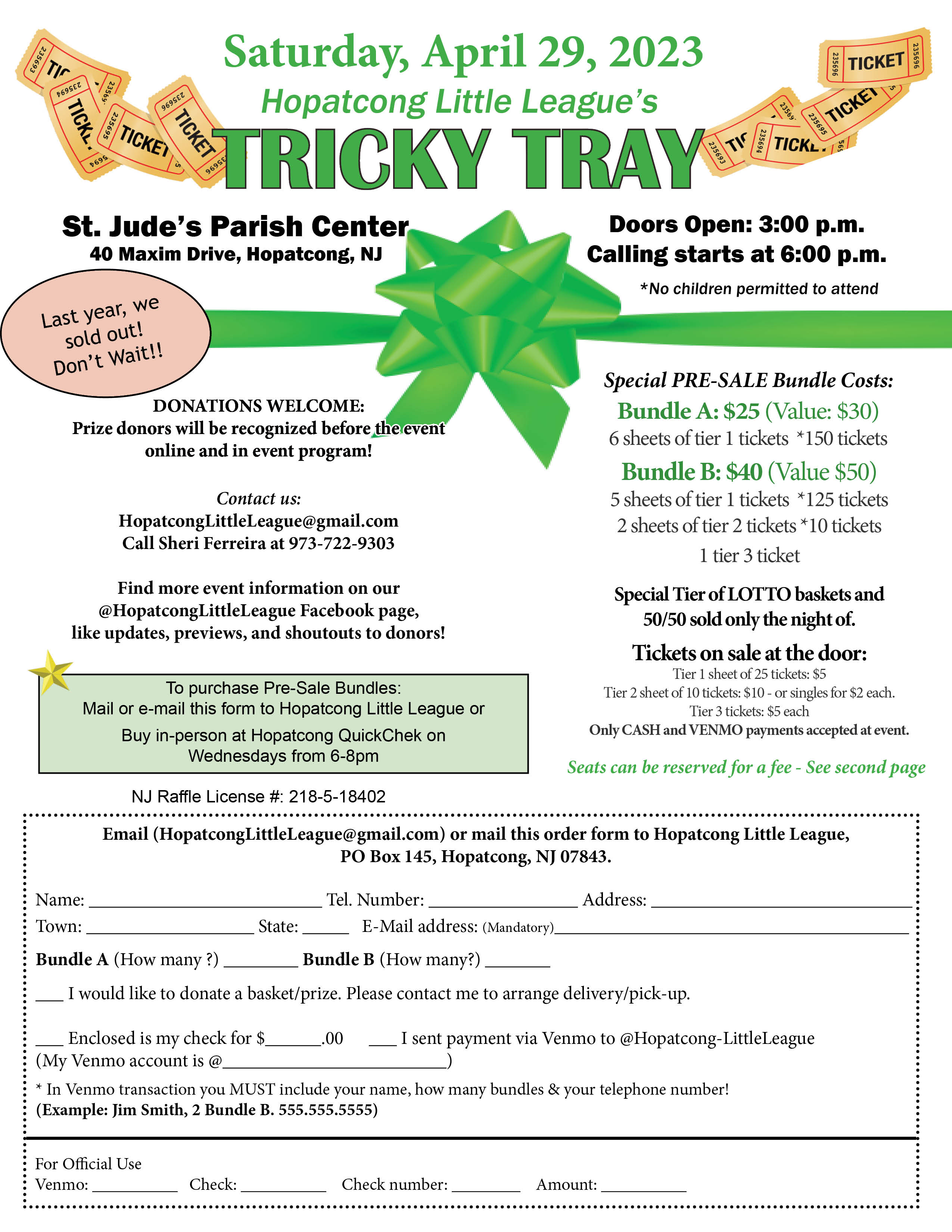 2023 Tricky Tray 2023 Tricky Tray